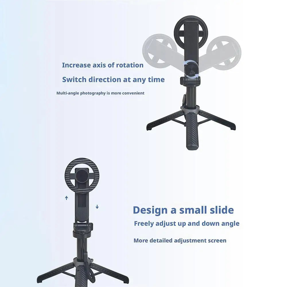 Magnetic Mini Selfie Stick 360° Rotation Wireless Bluetooth Control Phone Holder Compatible Maxinum extend