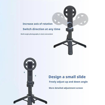 Magnetic Mini Selfie Stick 360° Rotation Wireless Bluetooth Control Phone Holder Compatible Maxinum extend