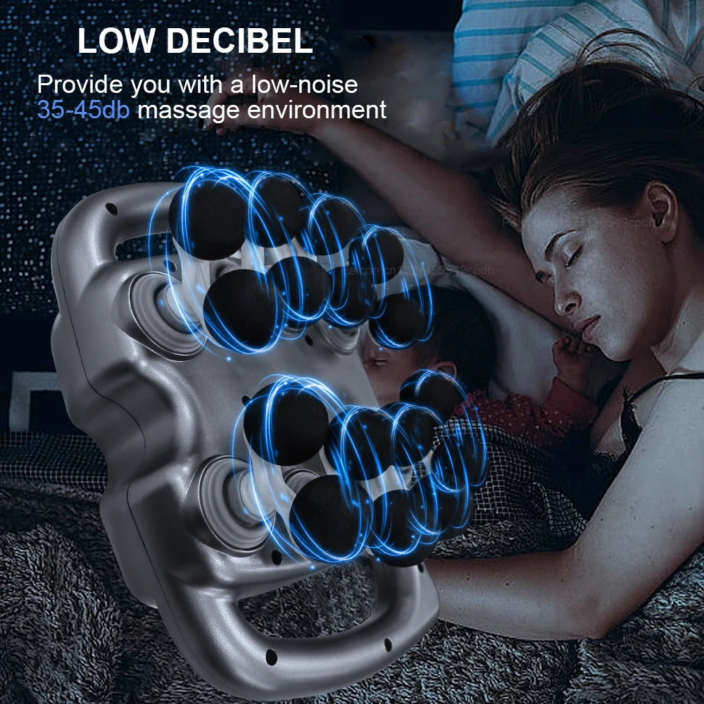 Fascia Massage Gun High frequency Body Neck Shoulder Back Waist Massager Professional Muscle Massage Machine 16-Head Fascia Gun