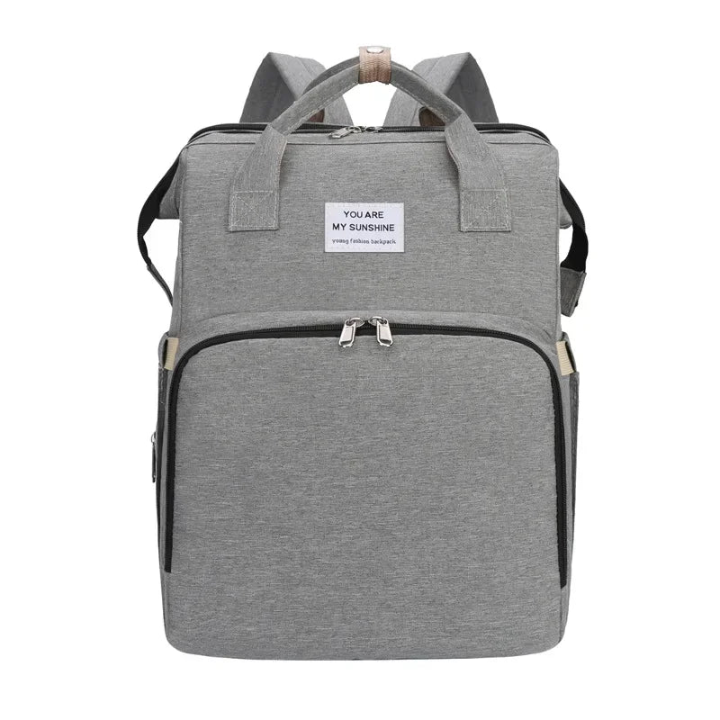 Baby Diaper Bag with Changing Pad Travel Foldable Baby Bed Bags Changing Station Mother Kids Large Capacity Stroller Organizer