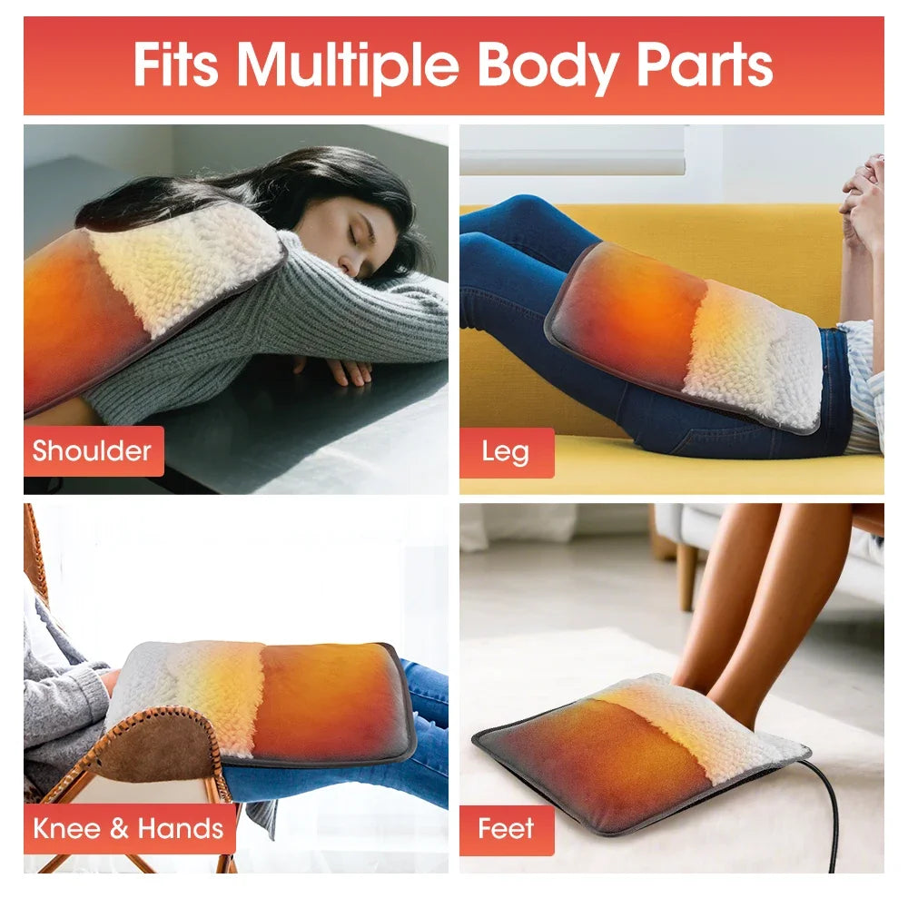 35x30cm Electric Heated Foot Warmers Washable Soft Feet Heating Pad Portable Electric 5V USB Winter Heating Pad for Office Home