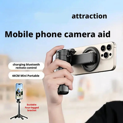 Magnetic Mini Selfie Stick 360° Rotation Wireless Bluetooth Control Phone Holder Compatible Maxinum extend