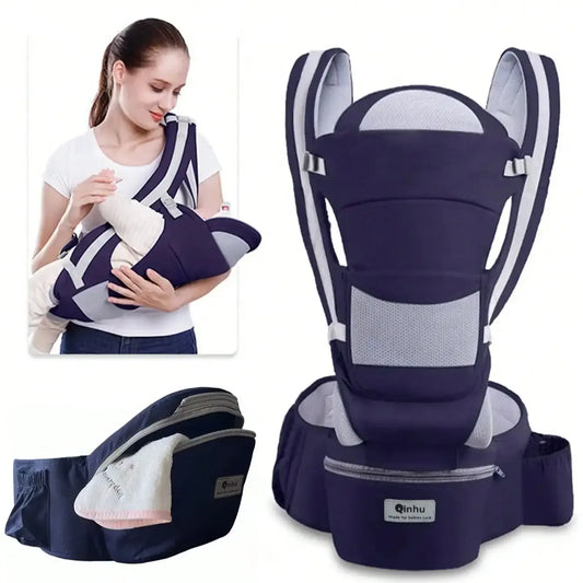 4 in 1 Multifunctional Baby Carrier with Hip Seat Baby Sling Wrap Portable Adjustable Infant Waist Carriers Breathable Bebe Bag